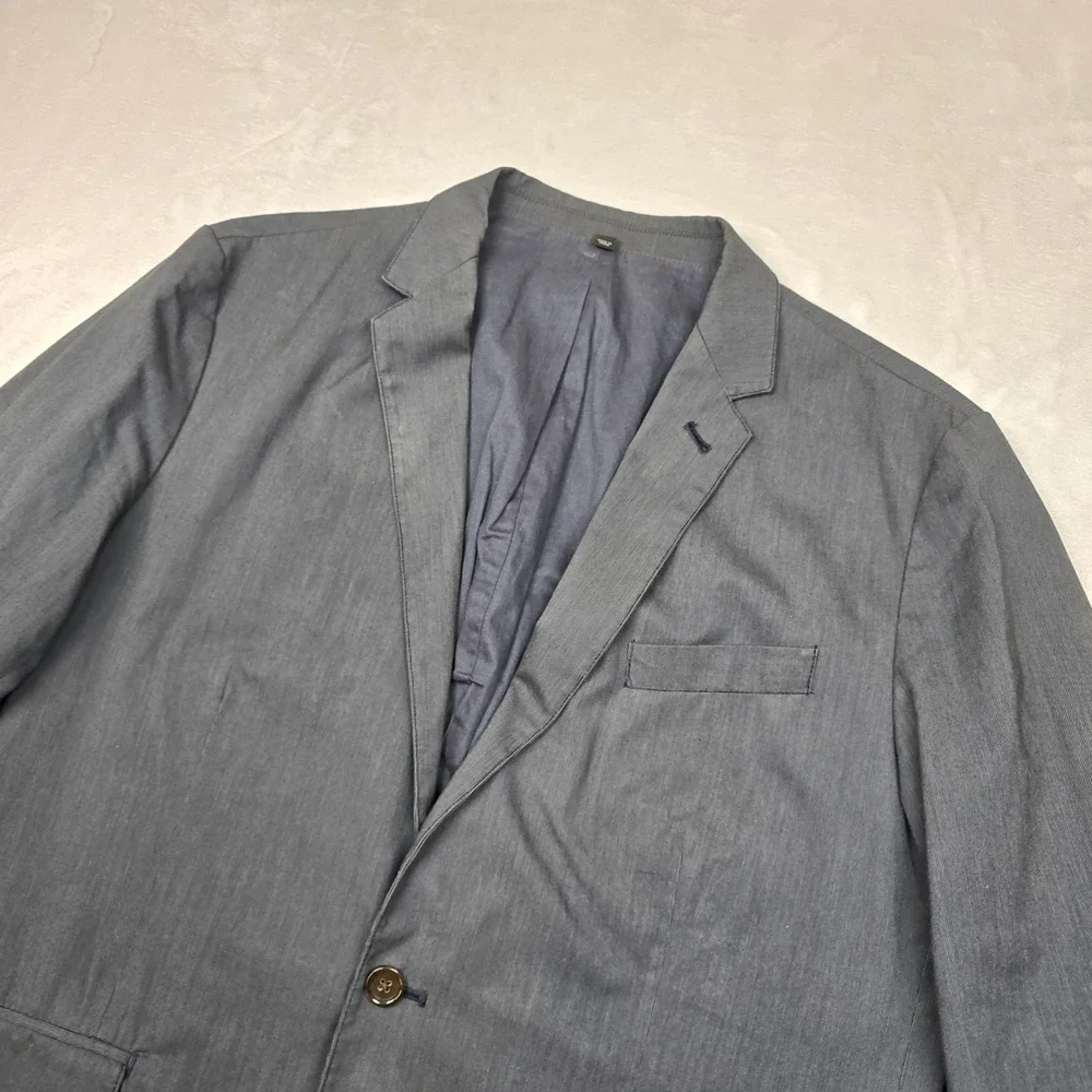 J. Crew Cotton Sport Coat Mens‎ XL Grey Stripe Ludlow Blazer